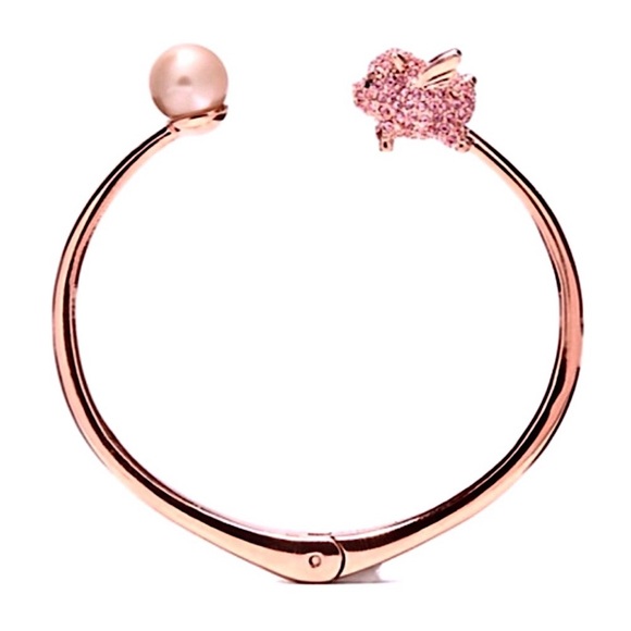 kate spade Jewelry - KATE SPADE • Imagination Pig Cuff Rose Gold Bracelet